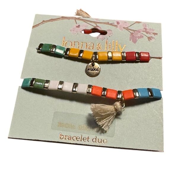 Lonna & Lilly Multicolor Beaded Bracelet Set with Gold Accents - Picture 2 of 3